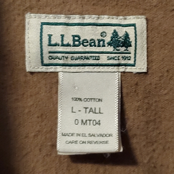 LL Bean brown button-up shirt - feels like Wool - thick material - Large Tall - Picture 4 of 4